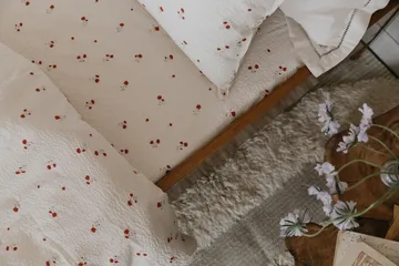 Poppy Seersucker fitted sheet - 160x200x30 cm - Garbo&Friends
