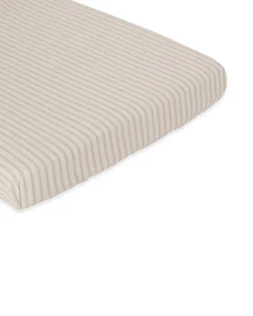 Stripe Mauve fitted sheet - 60x120x20 cm - Garbo&Friends
