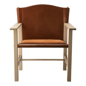 Ferdinand armchair - Oak-untreated-Tärnsjö leather cognac - Gärsnäs