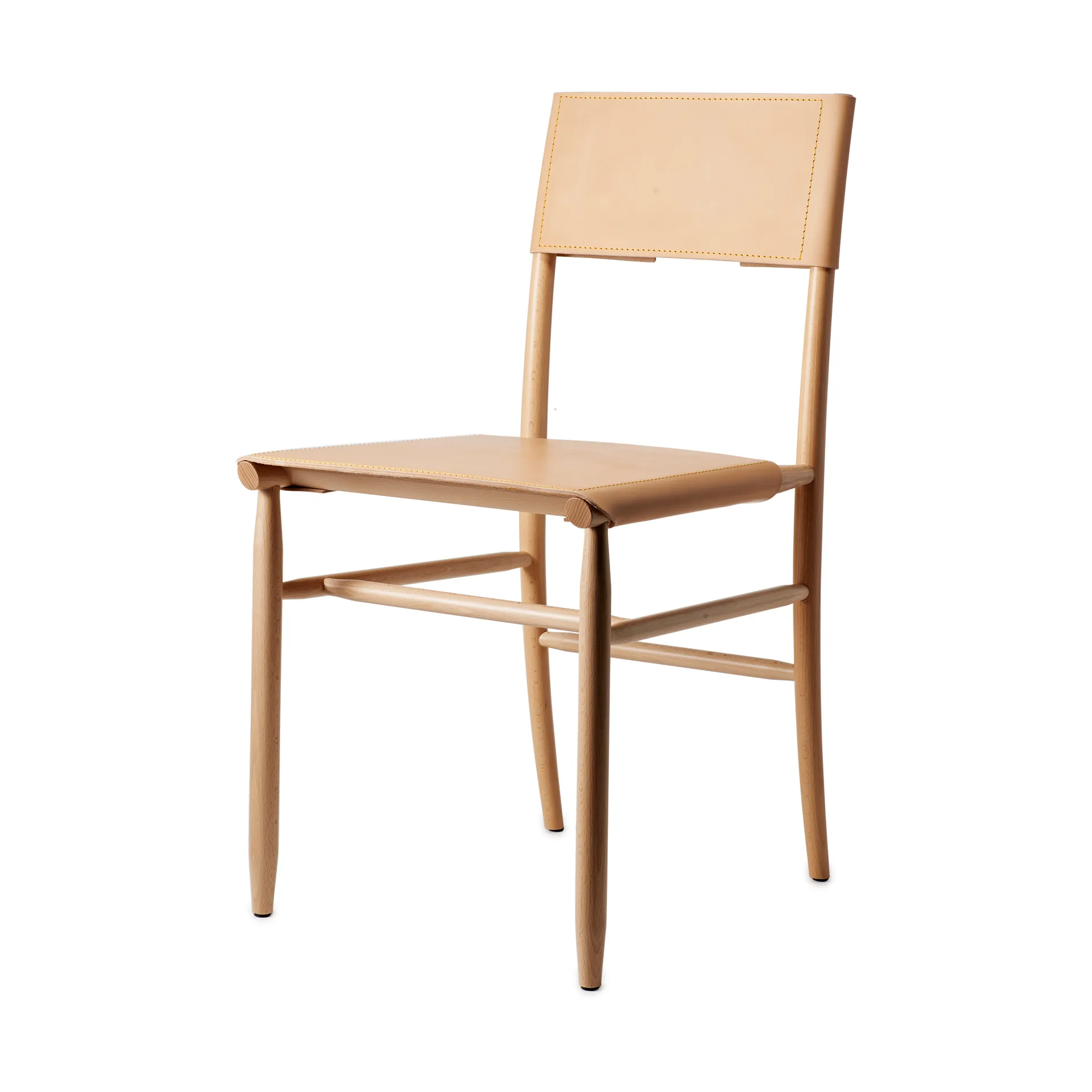 Madonna chair, Beech-natural-Tärnsjö leather natural Gärsnäs