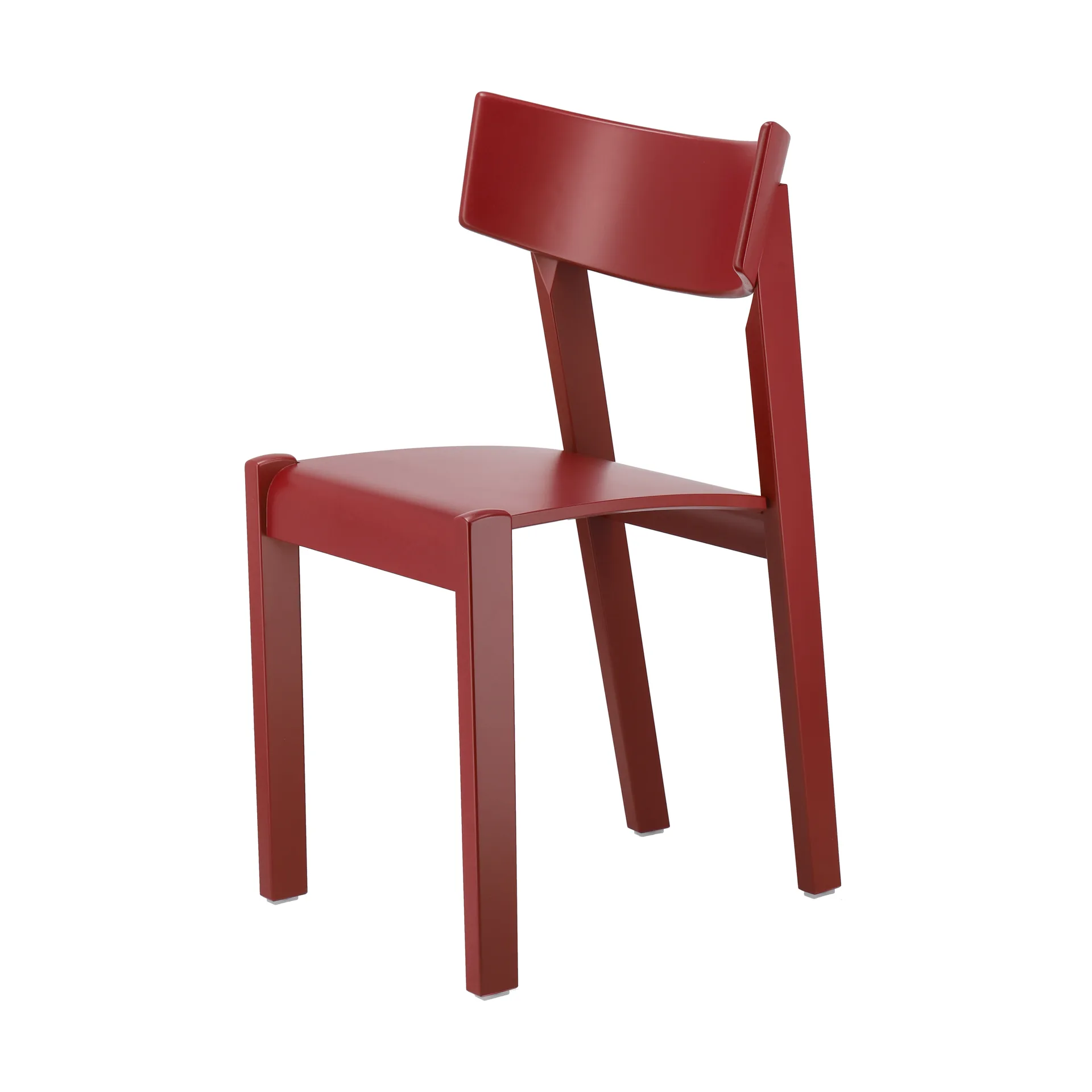Tati chair, Beech veneered seat-red stain Gärsnäs