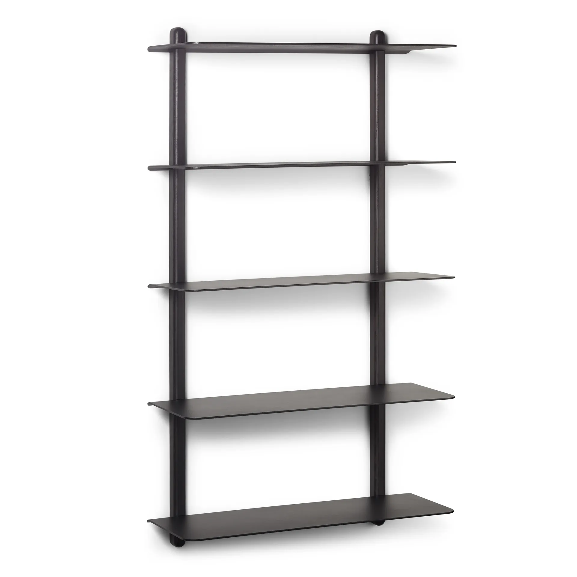 Nivo shelf E large, Dark-stained ash-black Gejst