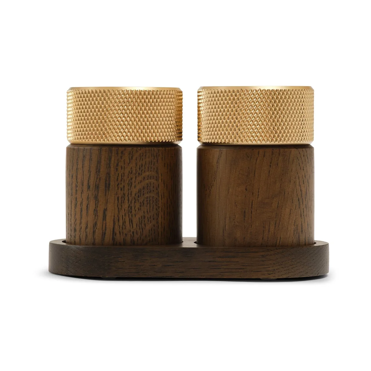Sina salt and pepper mill 6 cm, Dark ash-brass Gejst