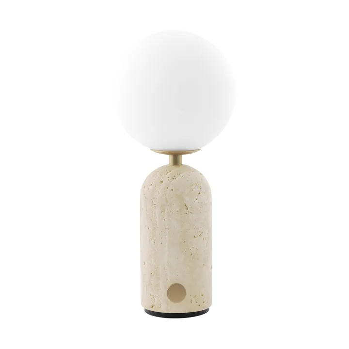 Torrano portable table lamp - Beige travertine, 27,5 cm - Globen Lighting