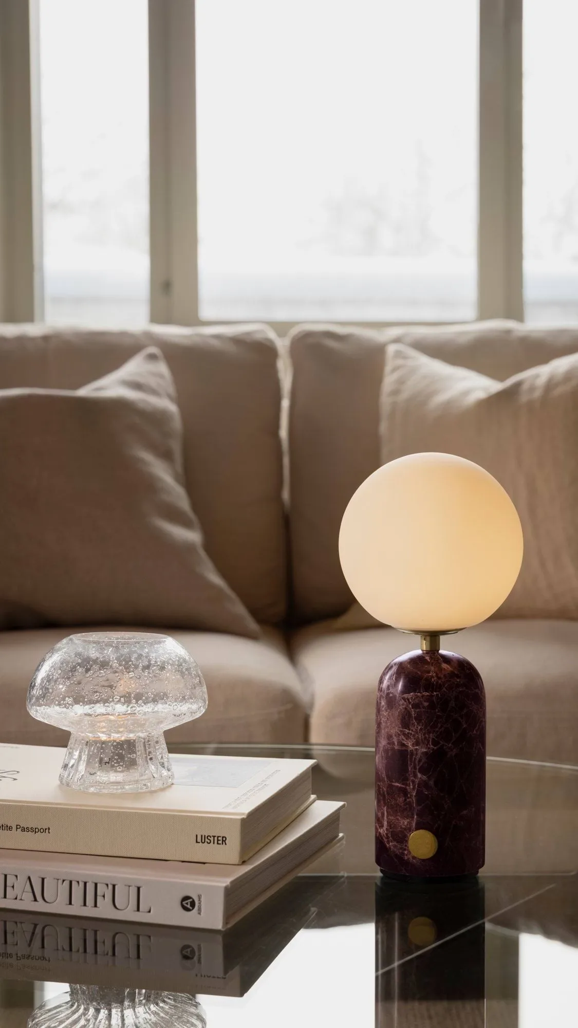 Torrano portable table lamp, Rosso levanto, 27,5 cm Globen Lighting