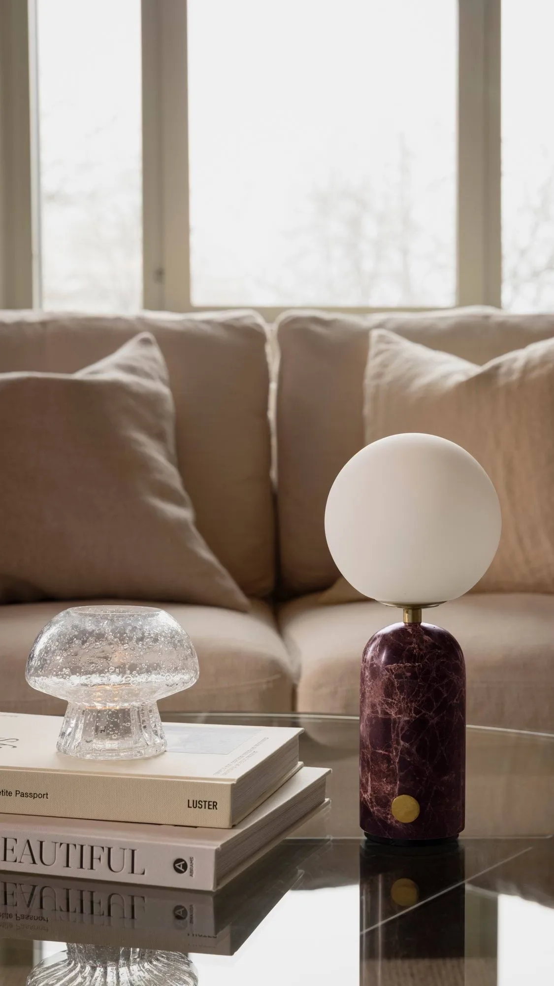 Torrano portable table lamp, Rosso levanto, 27,5 cm Globen Lighting