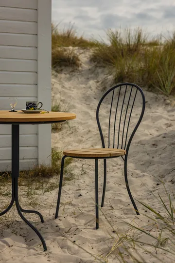 Akleja chair - Teak-dark grey stand - Grythyttan Stålmöbler