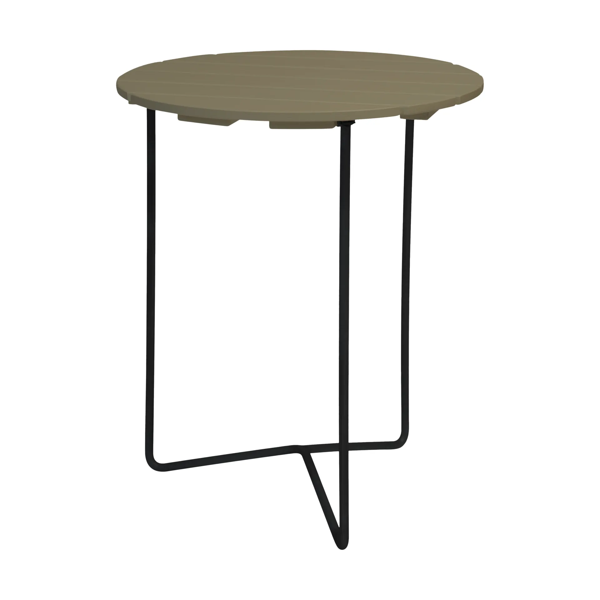 Table 6B table, Light green oak-black, Ø60 cm Grythyttan Stålmöbler