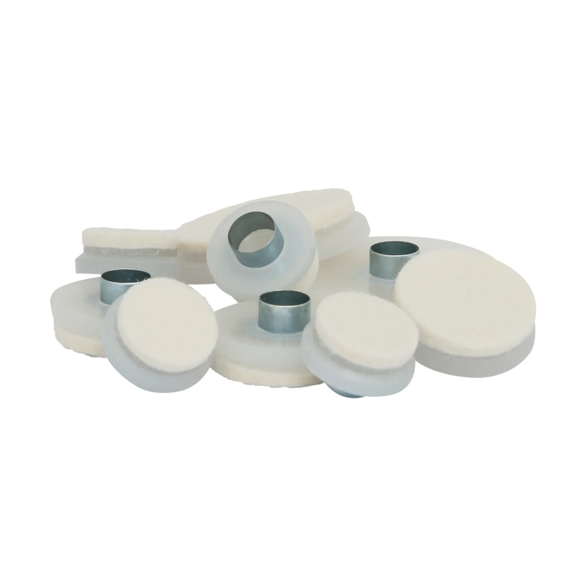 Guardian furniture pad with tube rivet Ø22 mm 8-pack, White Guardian