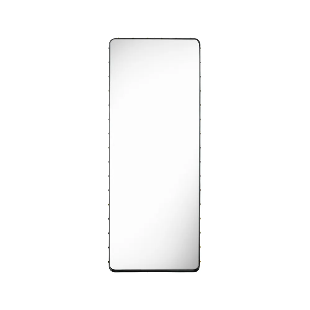 Adnet rectangular mirror, Black, large GUBI