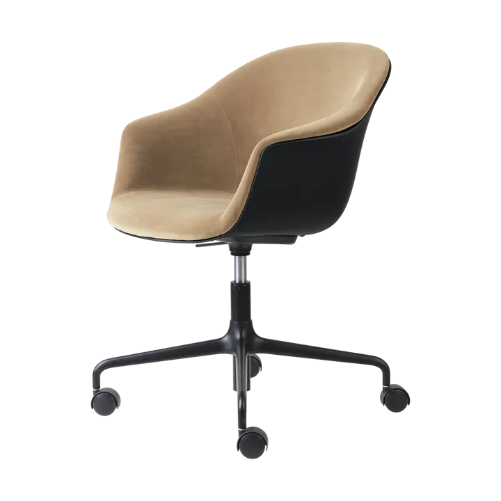 Bat Meeting Chair office chair front upholstered - Dandy gubi 905 dune-black-black - GUBI