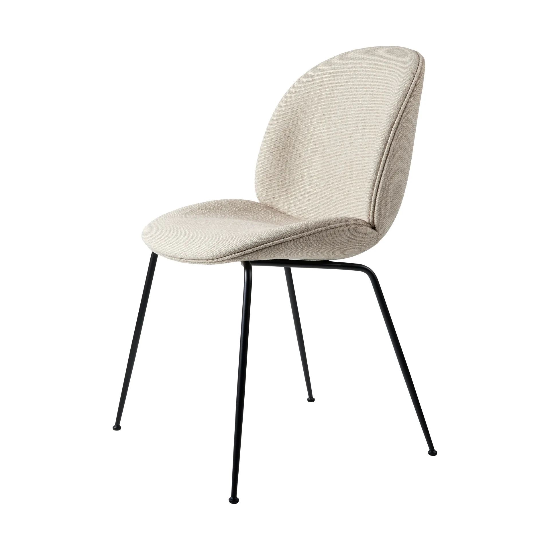 Beetle dining chair - fully upholstered conic base, Tempt 61168-black matte GUBI