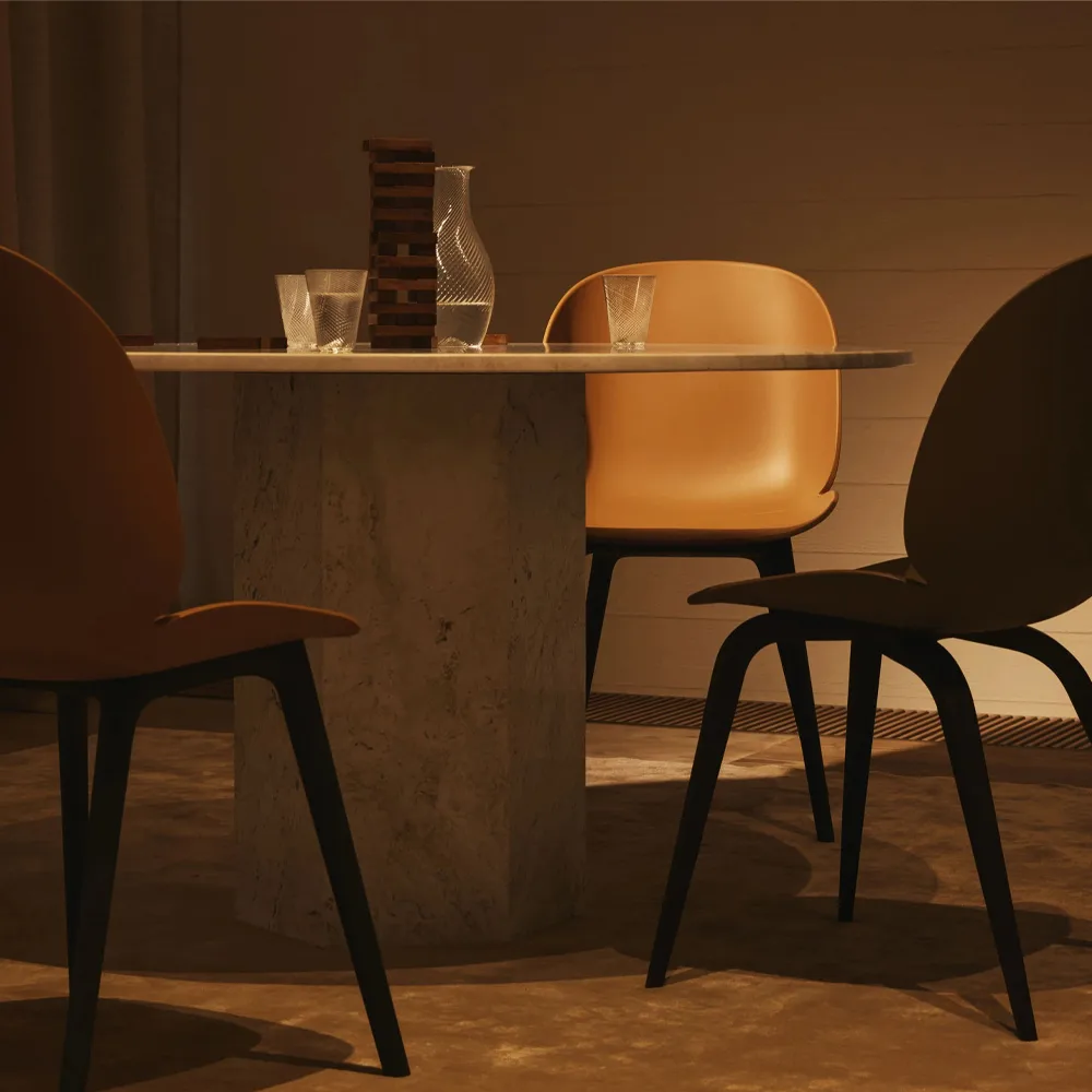 Beetle Plastic chair, Black GUBI