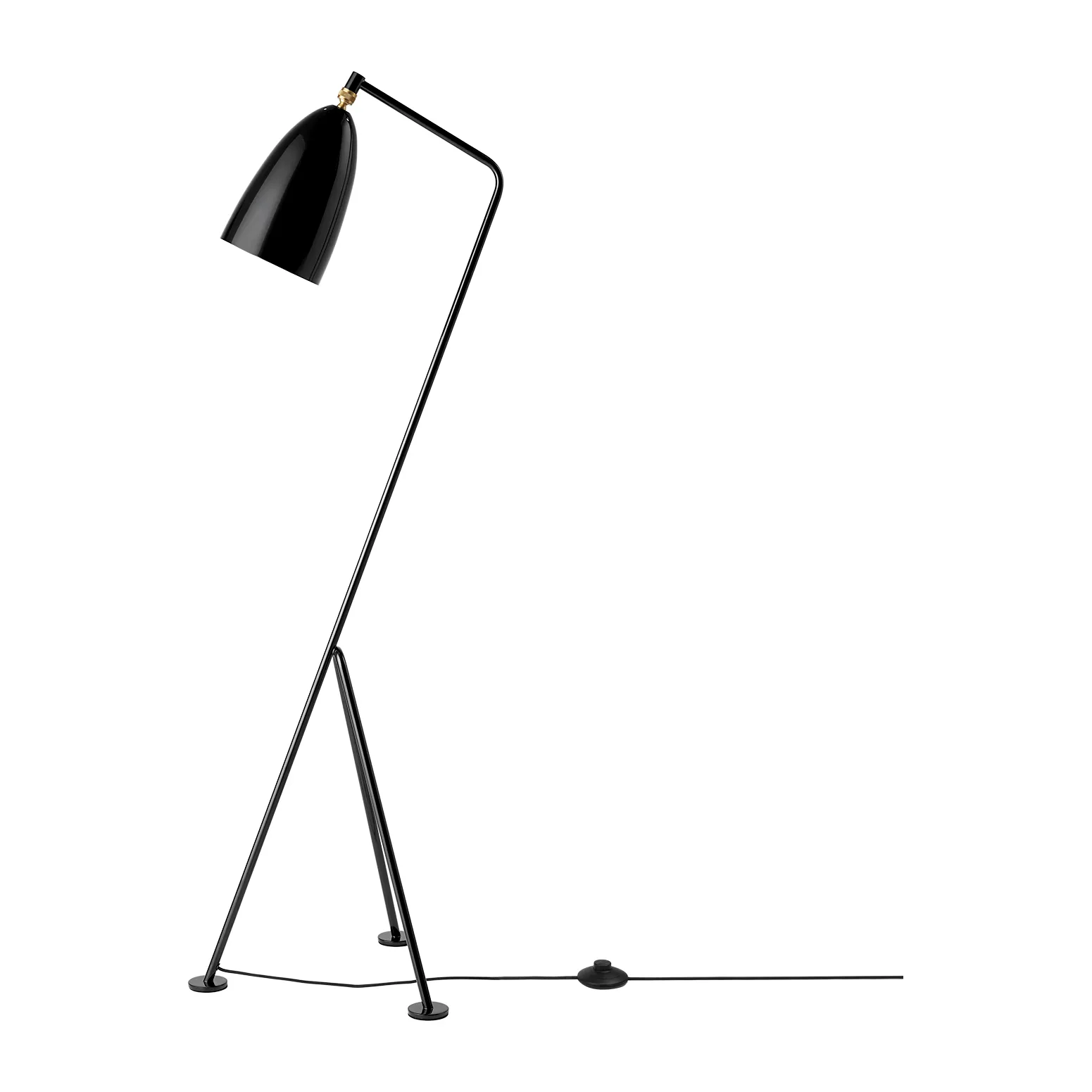 Gräshoppa floor lamp glossy, Black GUBI