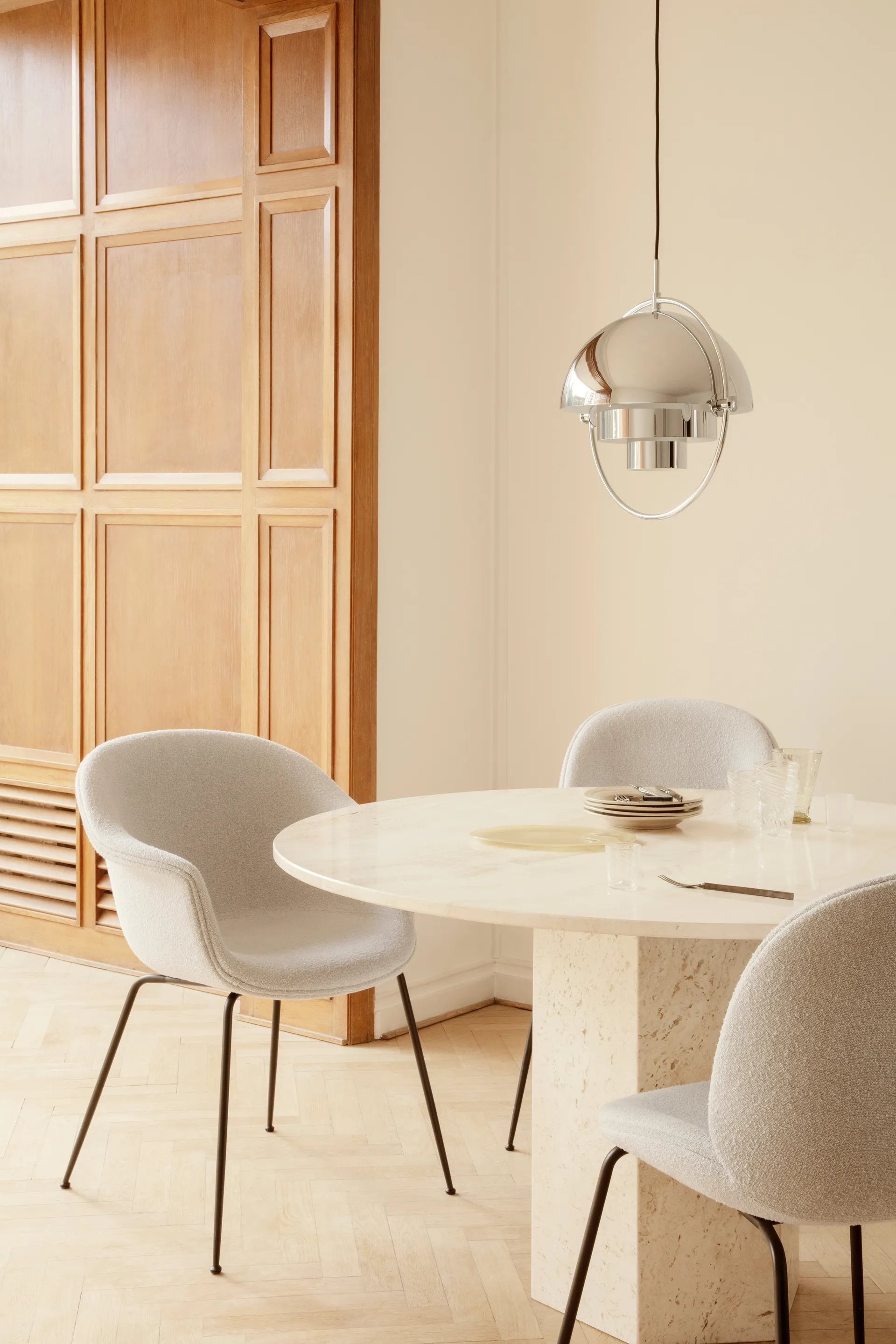 Multi-Lite ceiling lamp, chrome GUBI