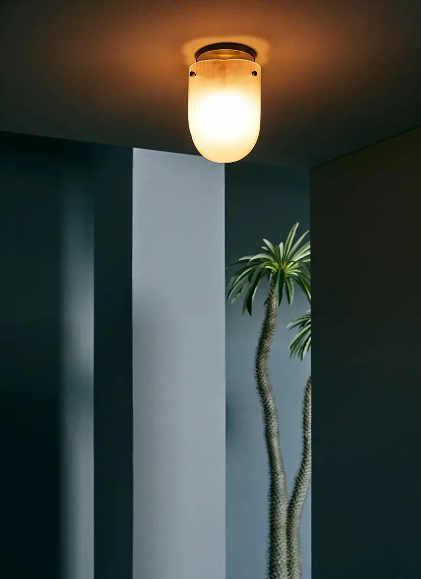 Seine ceiling lamp Ø17.2 cm, Brass-coral GUBI