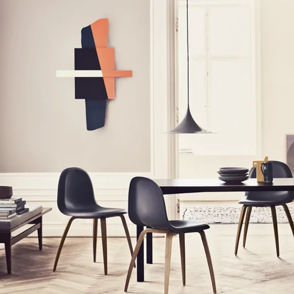 Semi pendant light Ø47 cm, Antracite grey glossy GUBI