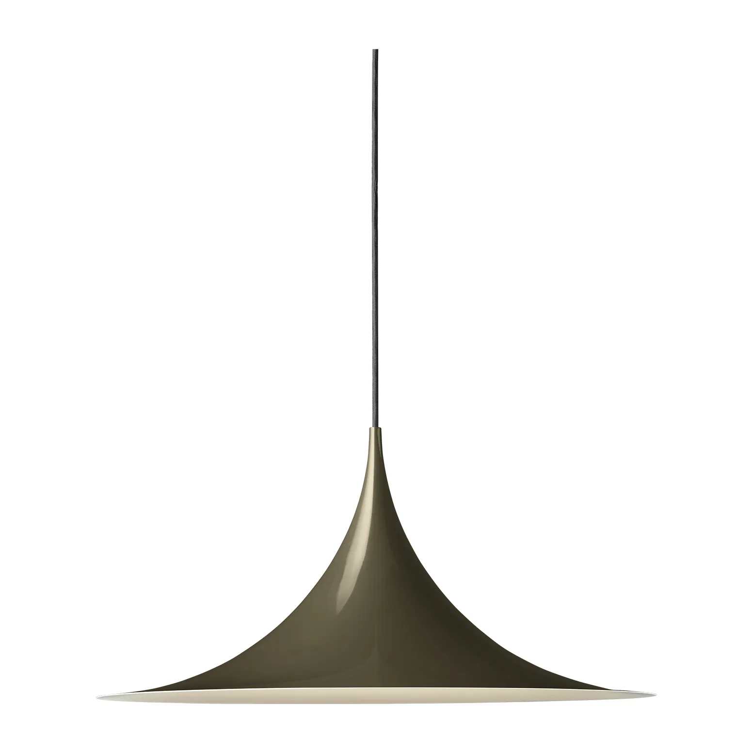 Semi pendant light Ø47 cm, Dark cocoa glossy GUBI
