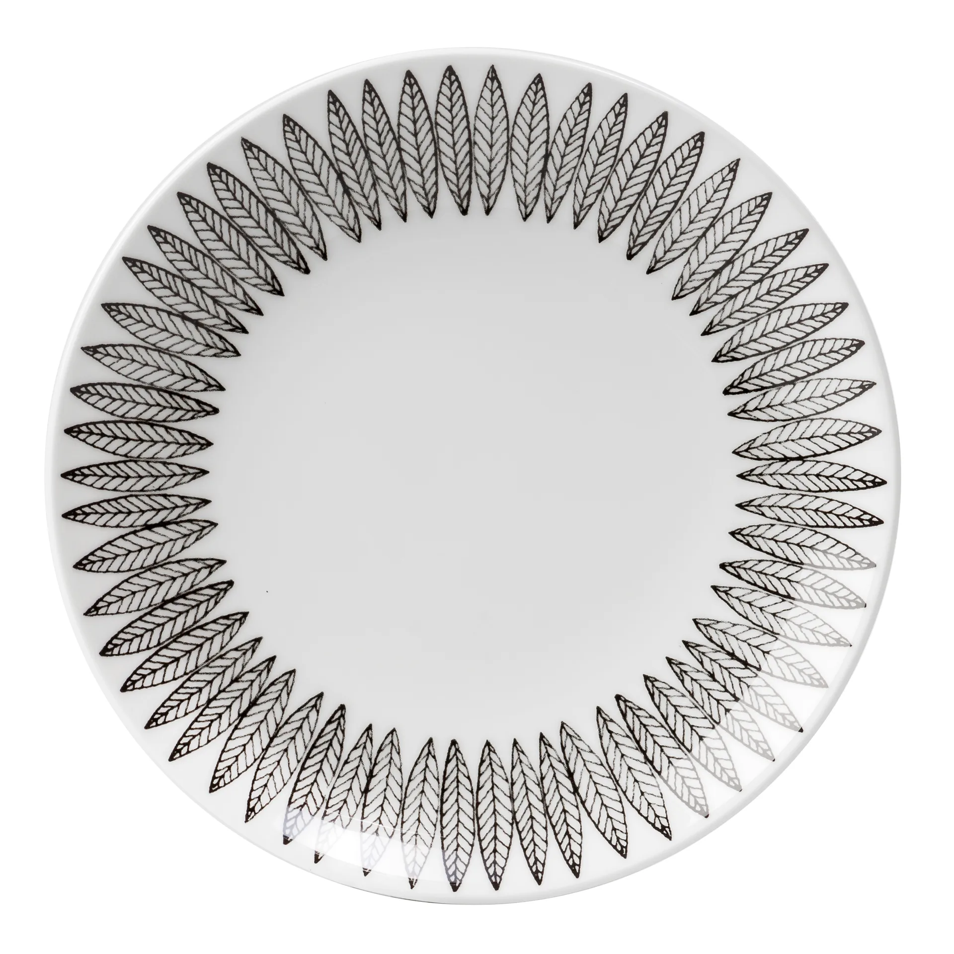 Black Salix plate, Ø 28 cm Gustafsbergs Porslinsfabrik