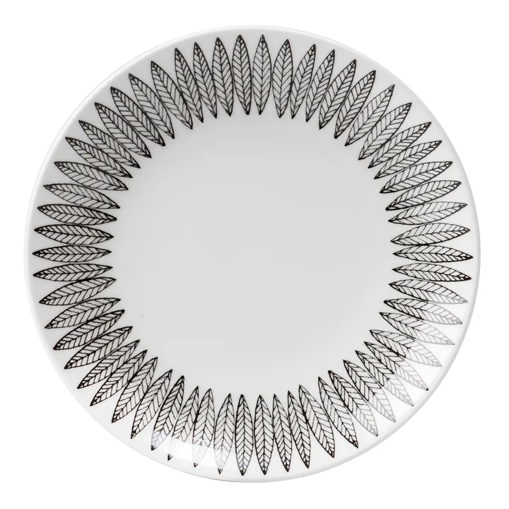 Black Salix plate - Ø 28 cm - Gustafsbergs Porslinsfabrik