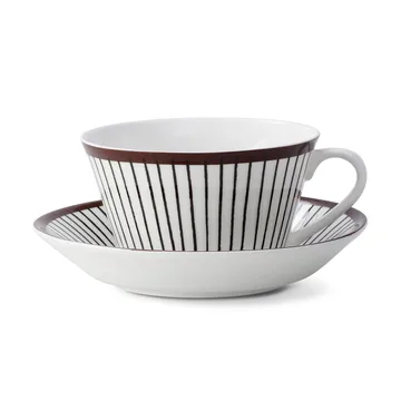 Ribb tea set - tea cup + saucer - Gustafsbergs Porslinsfabrik