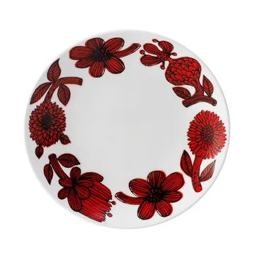 Röd Aster plate - Ø 18 cm - Gustafsbergs Porslinsfabrik
