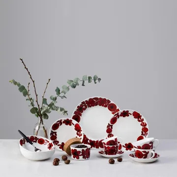 Röd Aster plate - Ø 18 cm - Gustafsbergs Porslinsfabrik