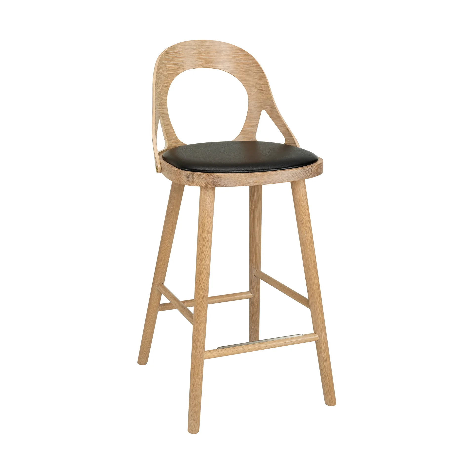 Colibri bar stool 63 cm, Oiled oak-black pad Hans K