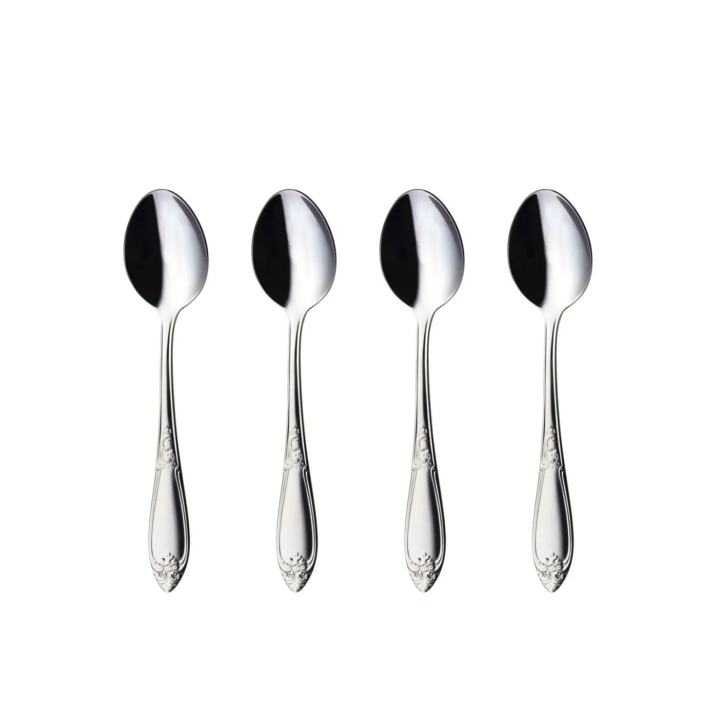 Nina dessertspoon 4-pack, stainless steel Hardanger Bestikk