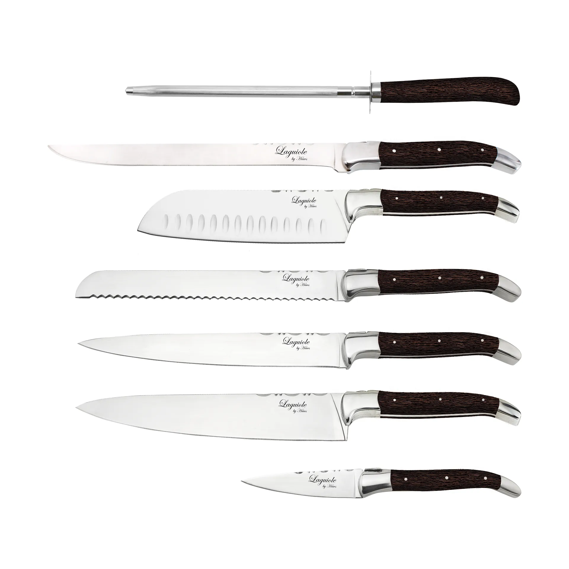 Laguiole By Hâws 7-piece chef's knife set, Wenge Hâws