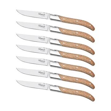 Laguiole By Hâws grilling fork 6-pack - Oak - Hâws