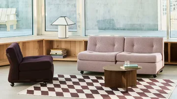 Amanta sofa module - Burgundy red-yuma 1851, 2-seater - HAY
