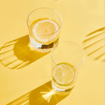 Angle drinking glass 4-pack - Tall 13 cm - HAY