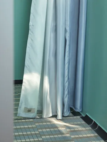 Aquarelle Vertical shower curtain 180x200 cm - Ice blue - HAY