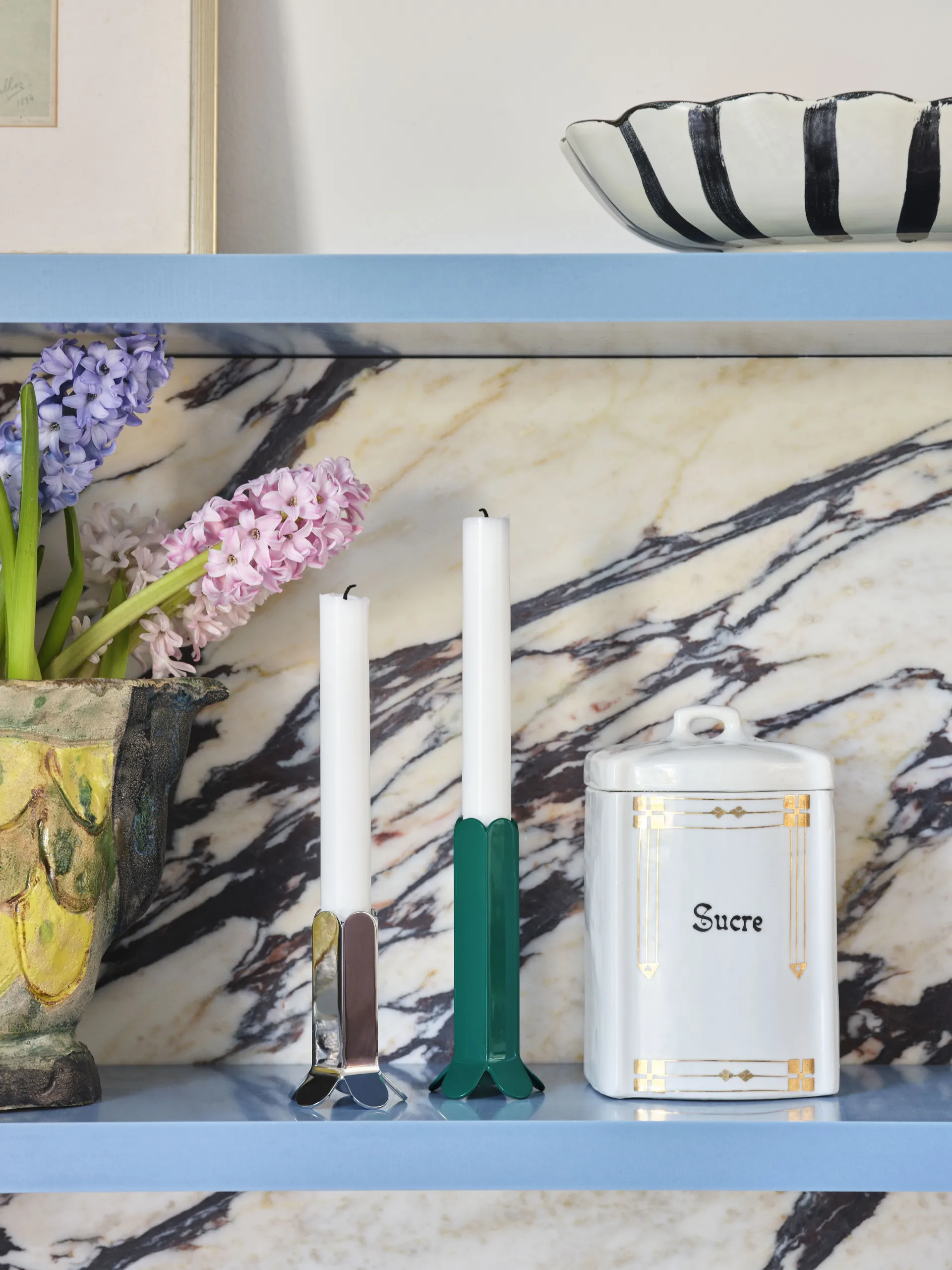 Arcs candle stick 9 cm, Mirror HAY