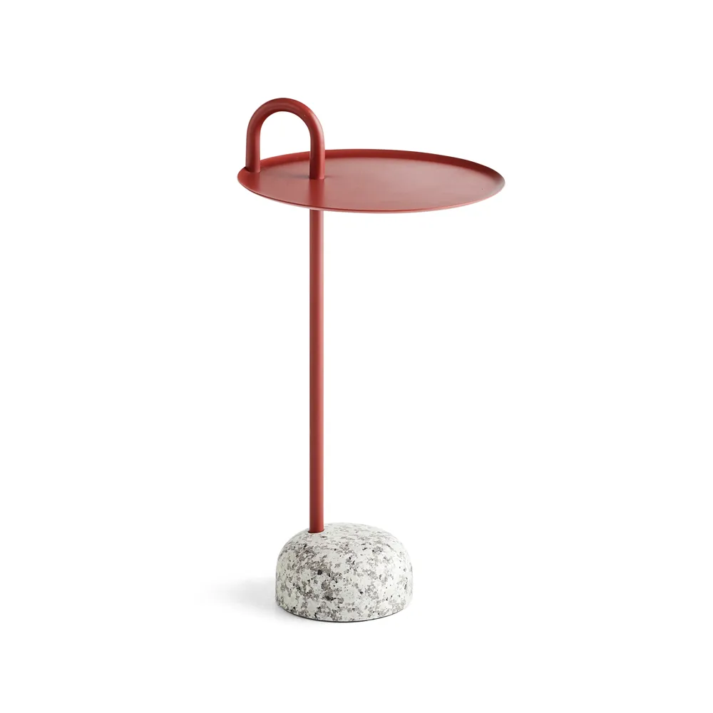 Bowler side table, Tile red-granite HAY