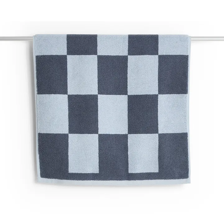 Check bathroom rug 50x90 cm - Steel blue - HAY