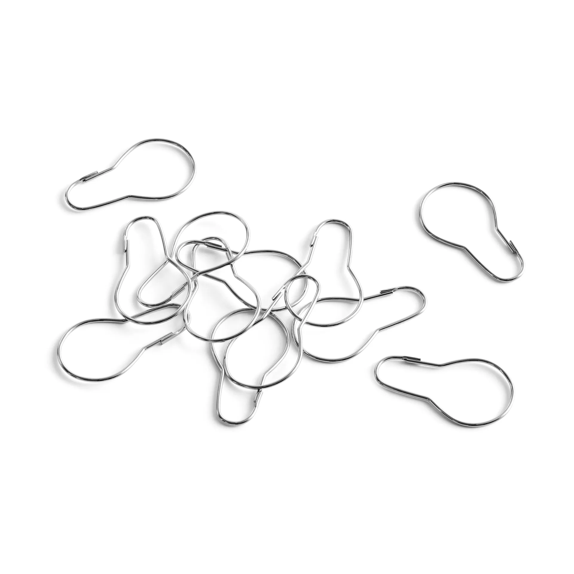 Curtain rings to shower curtain 12-pack, Chrome HAY