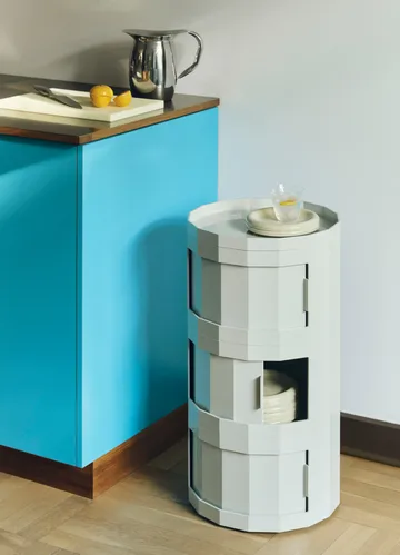 Facet Cabinet 30 side table - Misty grey - HAY