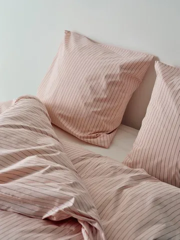 Fineline duvet cover 150x210 cm - Soft pink - HAY