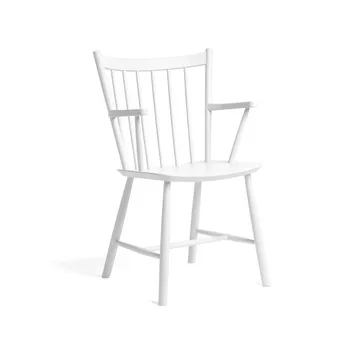 J42 armchair - White lacquered beech - HAY