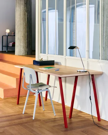 Loop Stand dining table 77,5x160 cm - Maroon red-clear lacq. oak - HAY