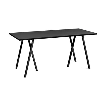 Loop Stand dining table - Black linoleum-black, 160 cm - HAY