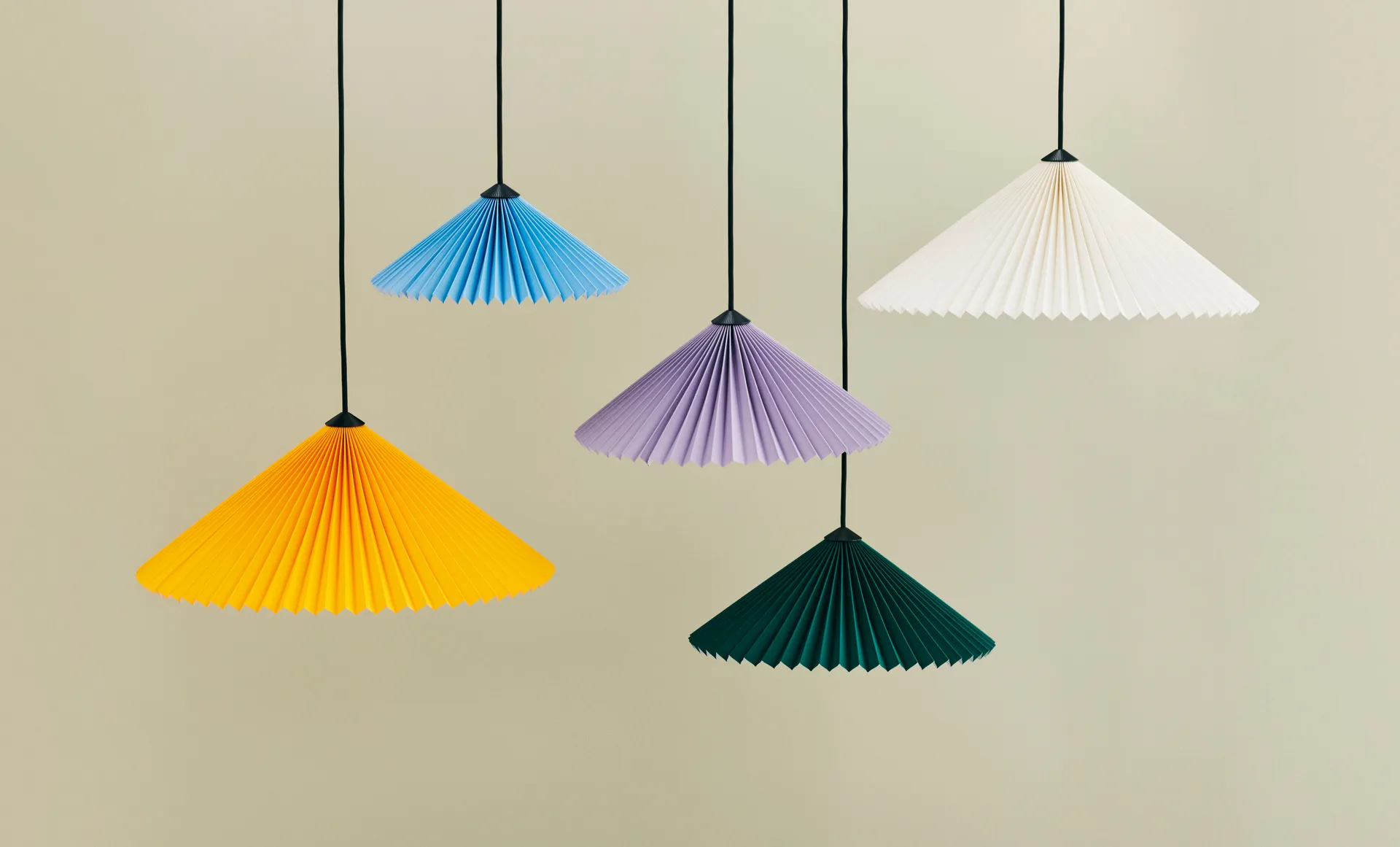 Matin Pendant hanging lamp 50x50 cm, Yellow HAY