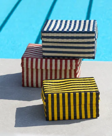 Maxim Stripe Box storage box S 21x30 cm - Yellow-black - HAY