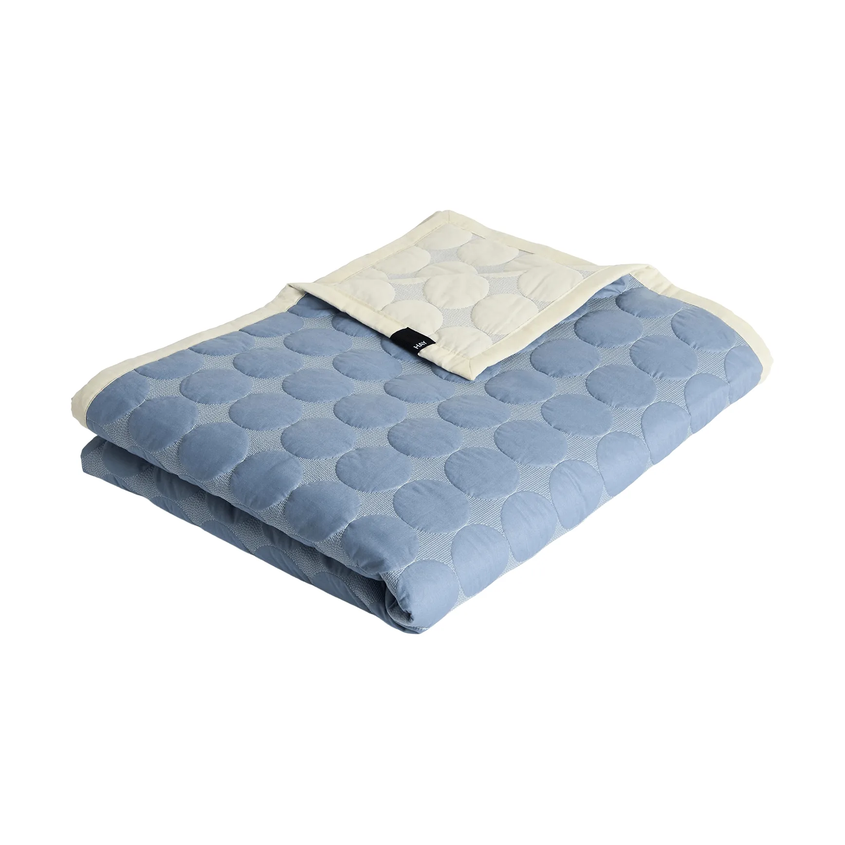 Mega Dot organic bedspread 260x260 cm, Dusty blue HAY