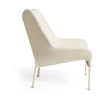 O2 Lounge Chair armchair - Soft cream-lacquered steel eggshell - HAY