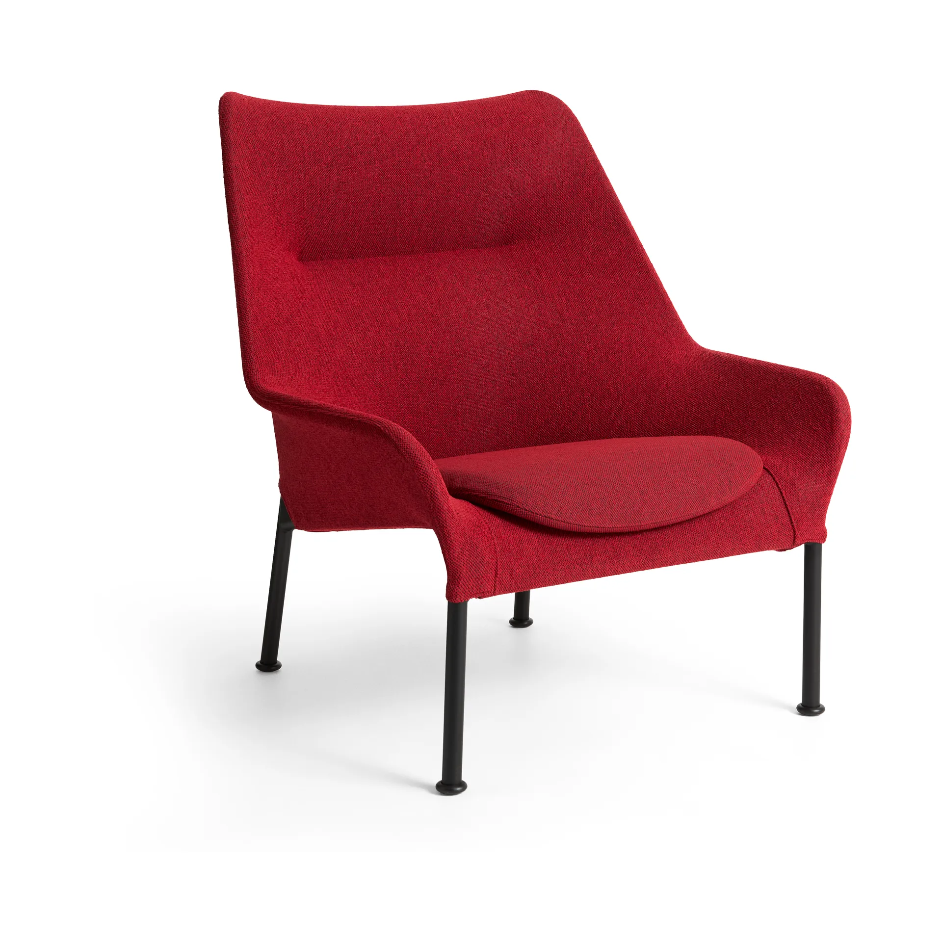 O2 Lounge Chair armchair, Soft red-black lacquered steel HAY