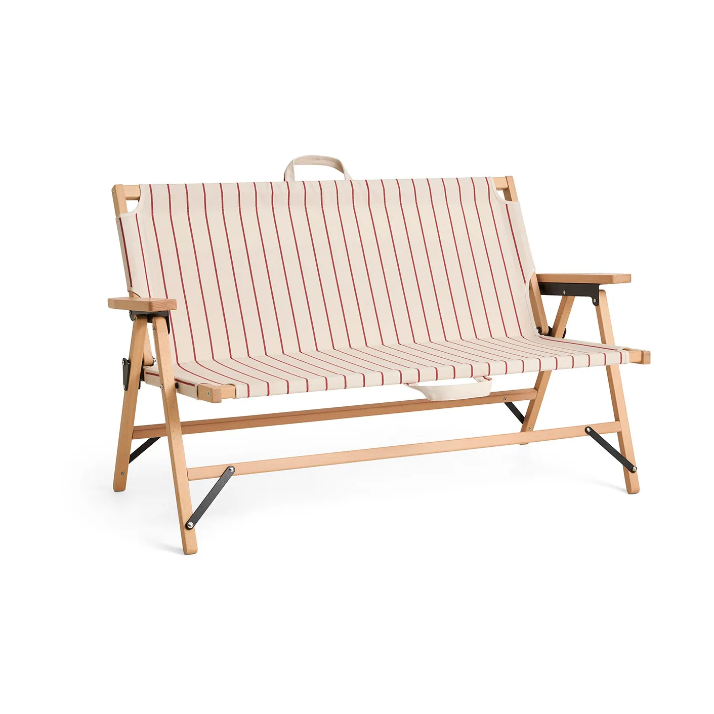 Outdoor Market foldable sofa, Beige-red, 2-seater HAY