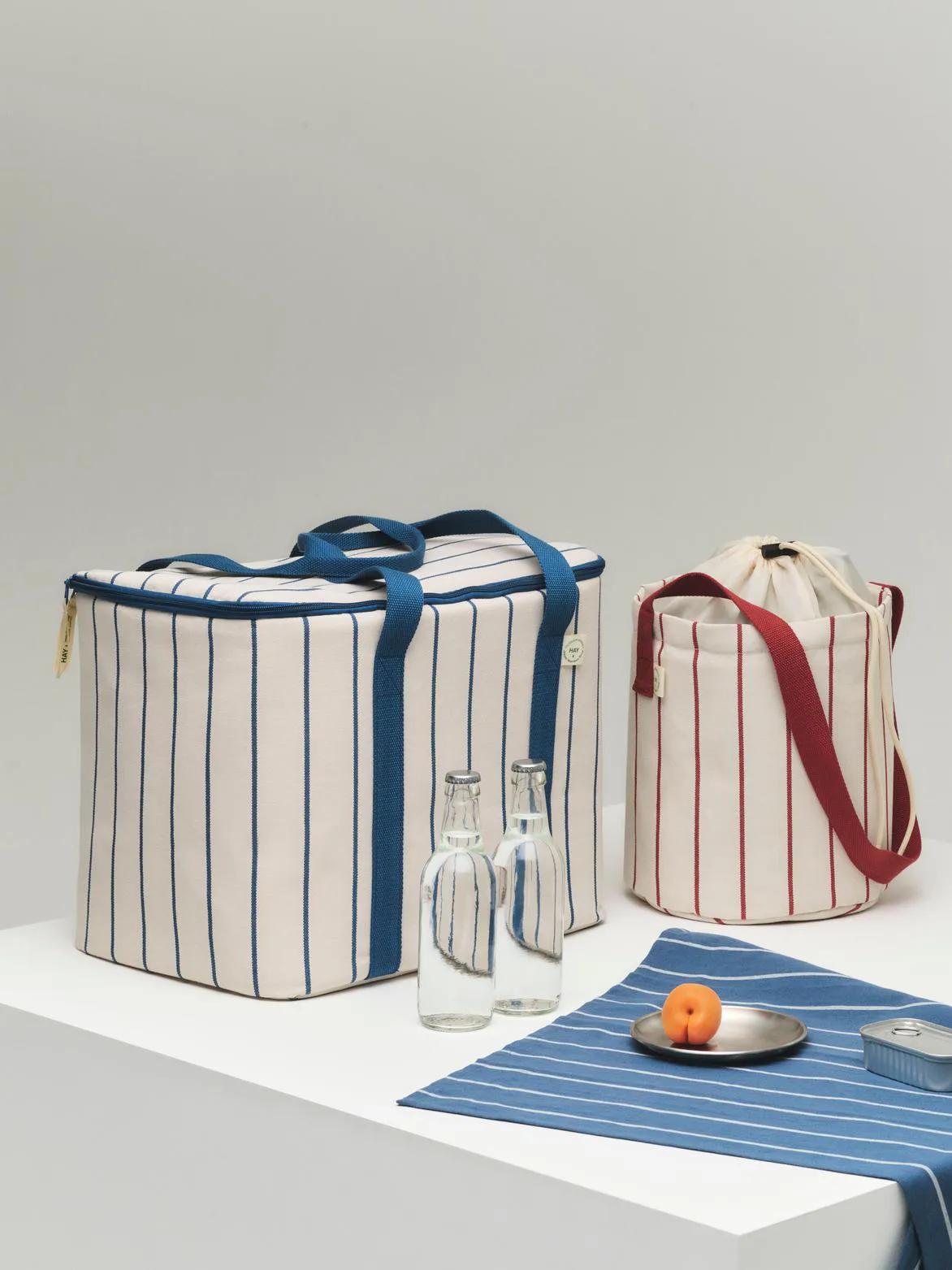 Outdoor Market kitchen towel, Blue-beige, 2-pack HAY